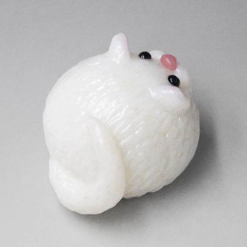 HG-240 Fat Cats - White 1.5x1.25x1 $56 at Hunter Wolff Gallery
